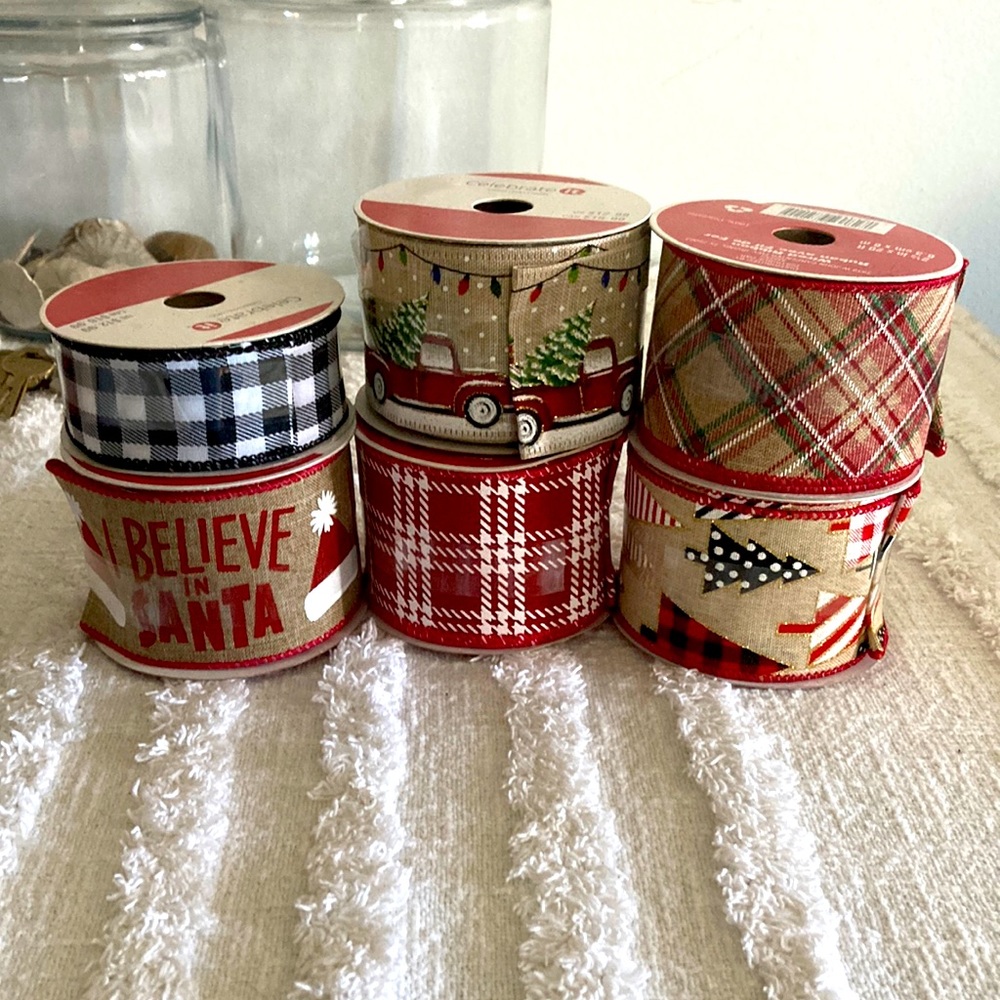 Six Ribbons all different colors brand new